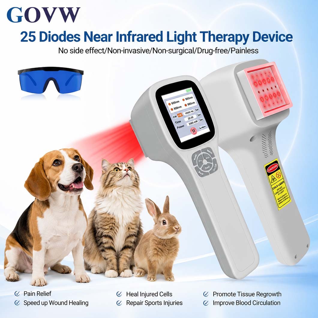 Handheld Cold Laser Device 650nm 808nm 905nm 980nm Red Light Therapy 25 Diodes