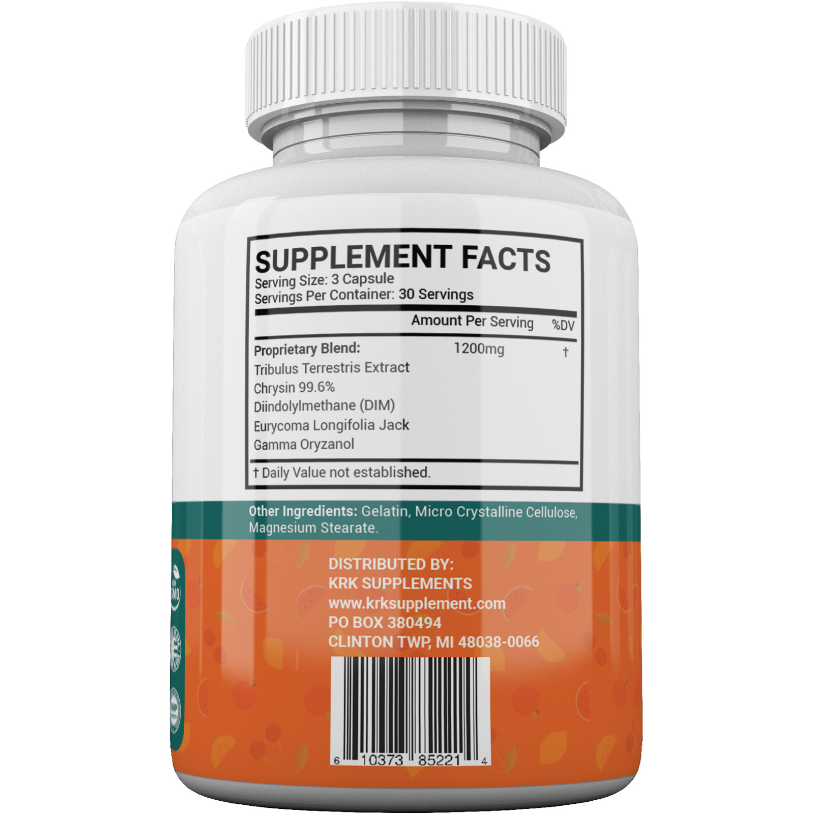 1 Testosterone Booster Tribulus Terrestris Chrysin Low Test Boost Natural