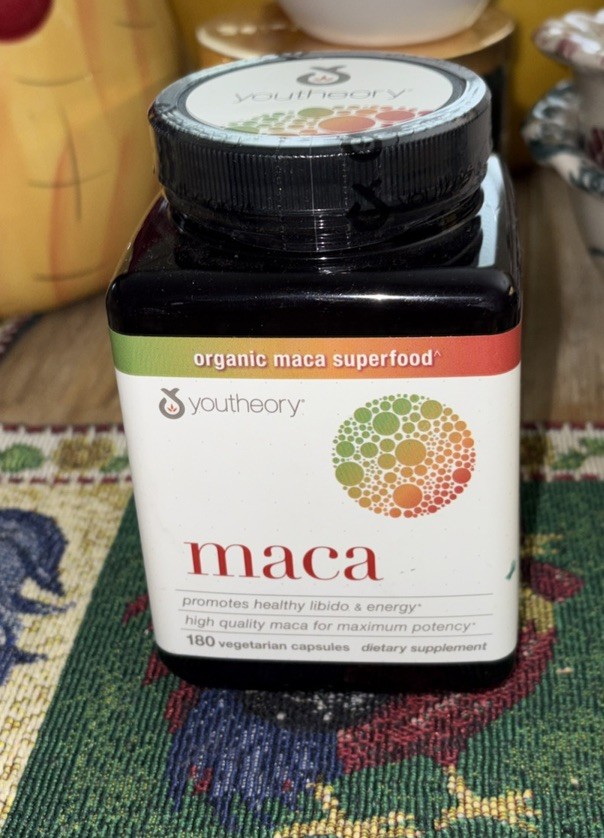 New/Sealed Youtheory Maca 1000mg Organic Superfood 180 Capsules Exp 02/2028