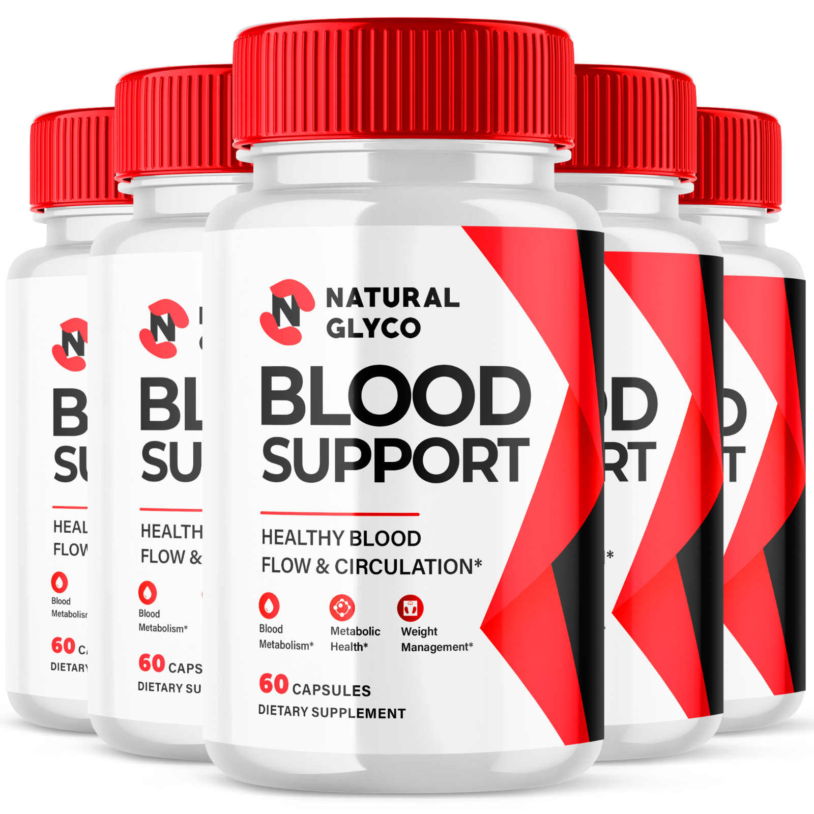 (5 Pack) Natural Glyco Glycogen Support – NaturalGlyco Formula (300 Capsules)