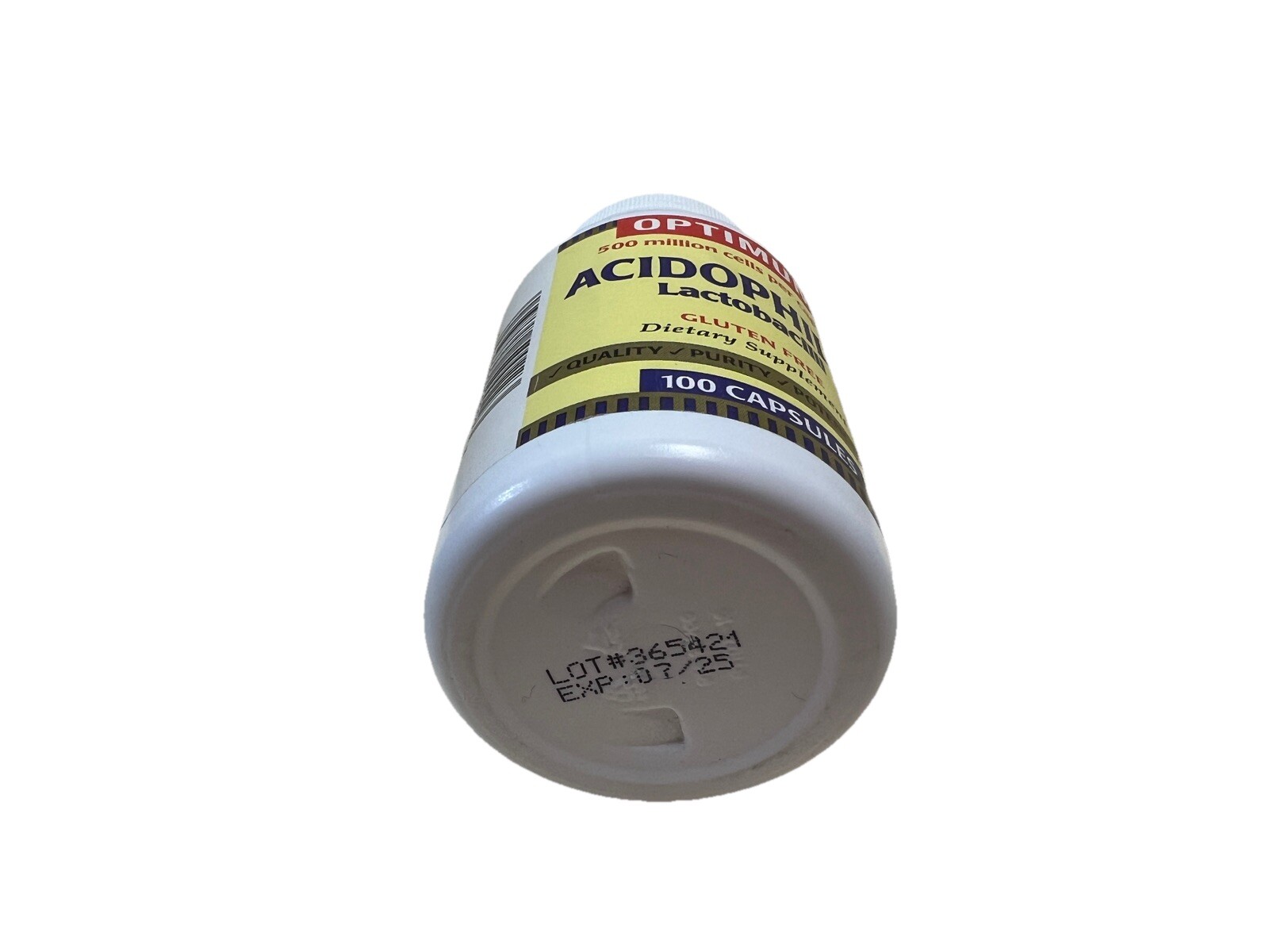 Optimum Acidophilus Lactobacilli Capsules, 100ct ~NEW & SEALED~ Exp 07/2025