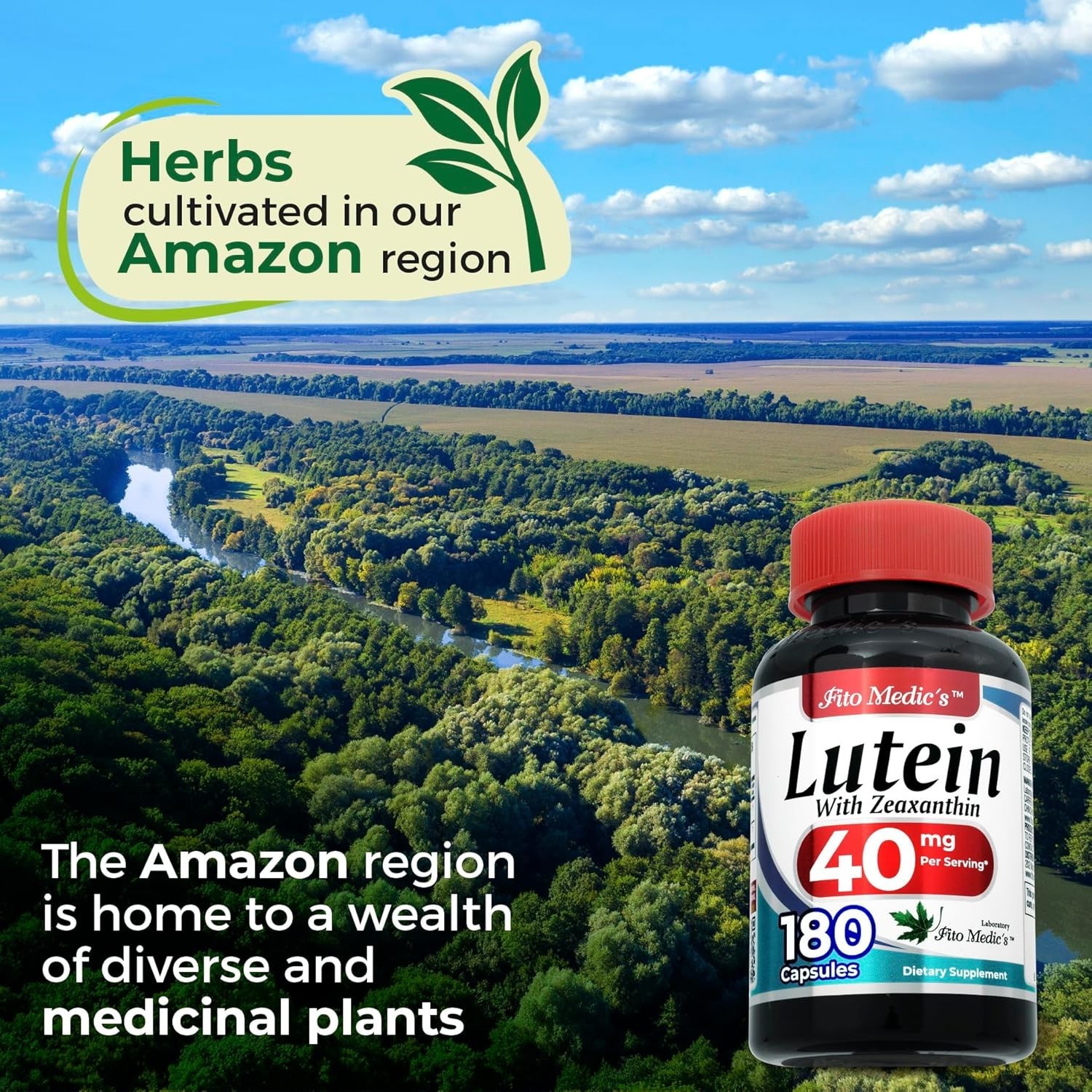 Lab | Lutein |180 Capsules |40 Mg| Lutein 40Mg | Lutein and Zeaxanthin Supplemen