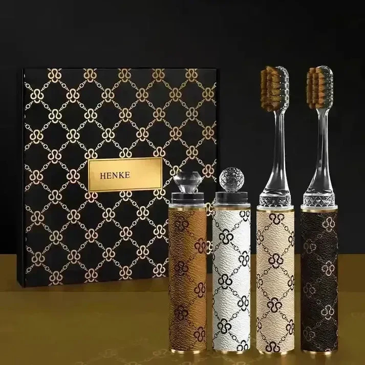 4Pcs Lipstick Sized Luxury Travel Toothbrush Set