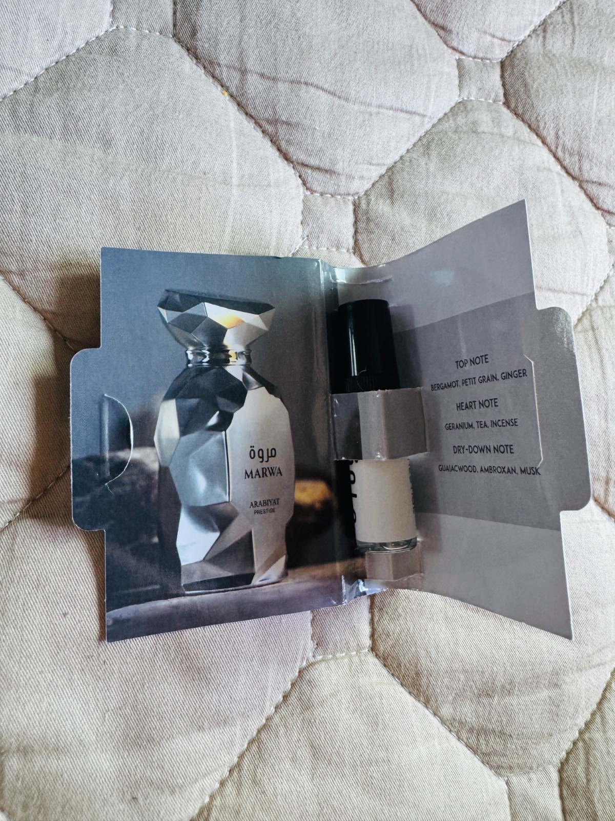Lot of 2 Marwa and Zahara Nusuk 2ml Sample sprays Authentic dubai fragrances