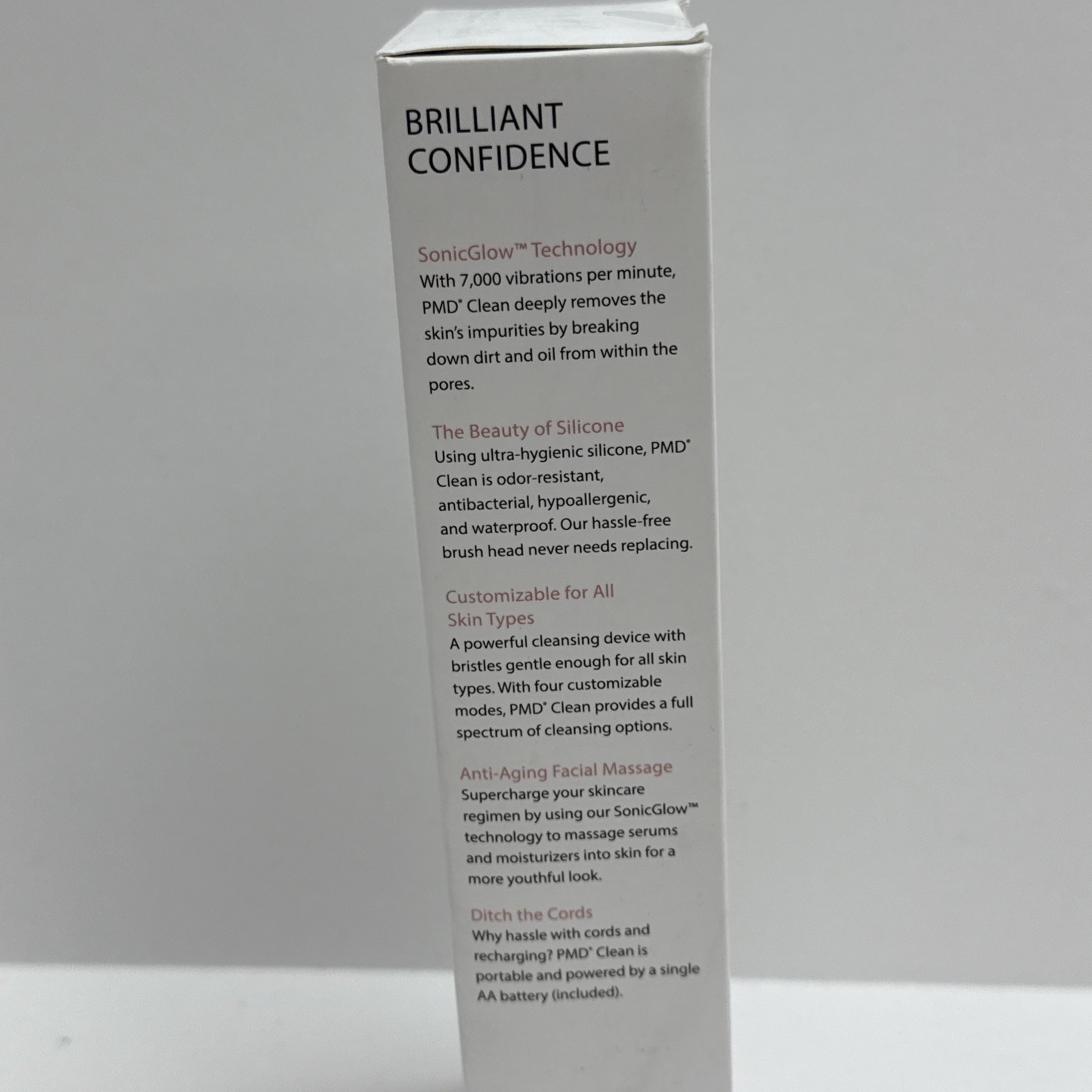 PMD Clean Smart Facial Cleansing Device with Silicone Brush Sealed Box