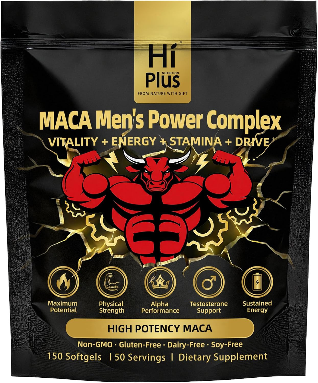 Men’S Maca Power Complex Formula, Supports Testosterone Health, Supports Energy,