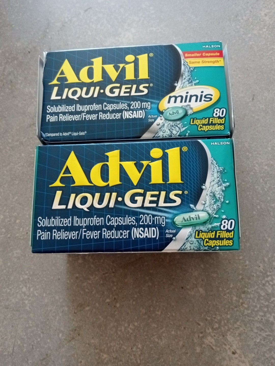 2 PACK Advil Liqui-Gels Pain Reliever/Fever Reducer 80 Liquid Capsule EXP 08/28
