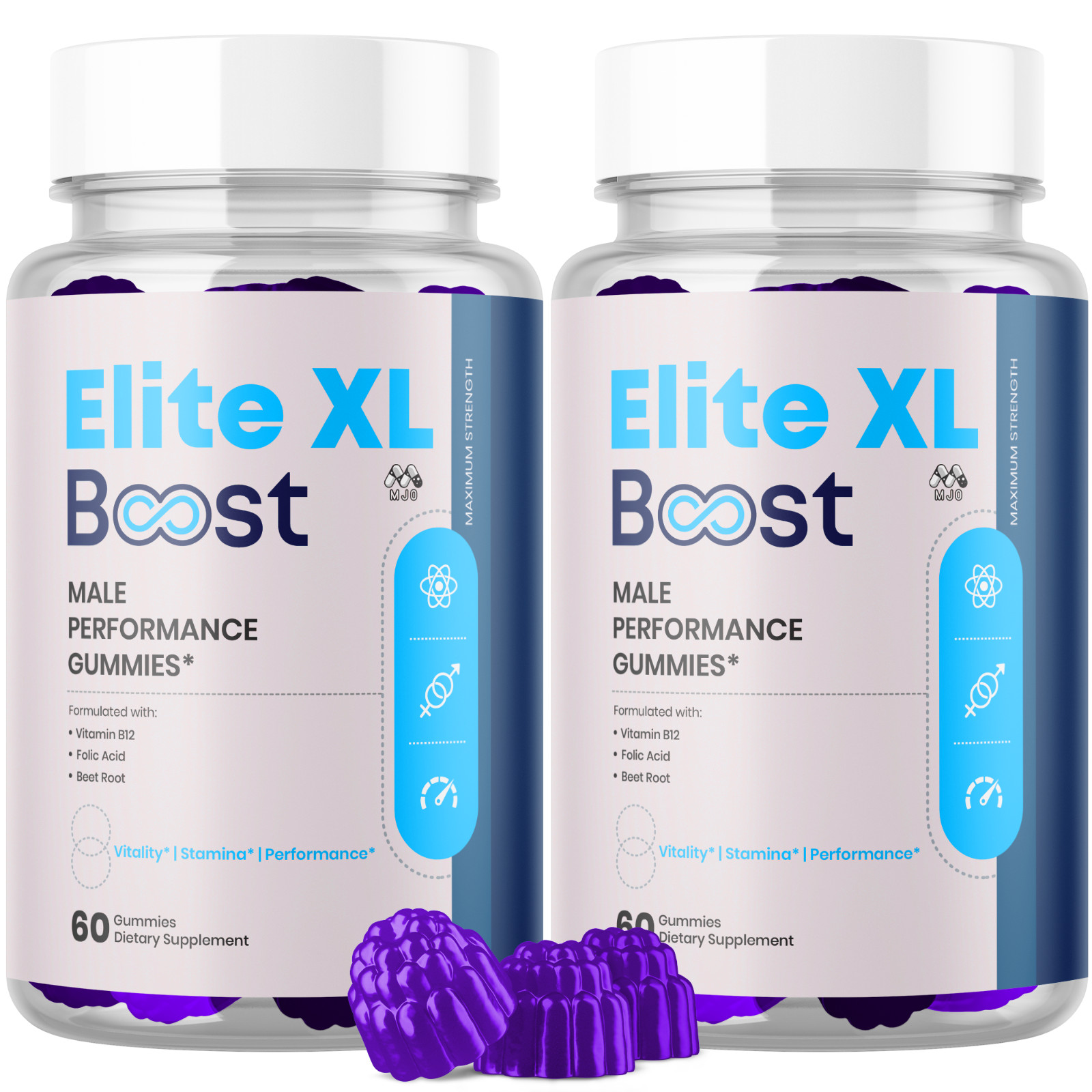(2 Pack) Elite XL Boost Male Gummys Advanced Elite XLBoost Formula 120 Gummies
