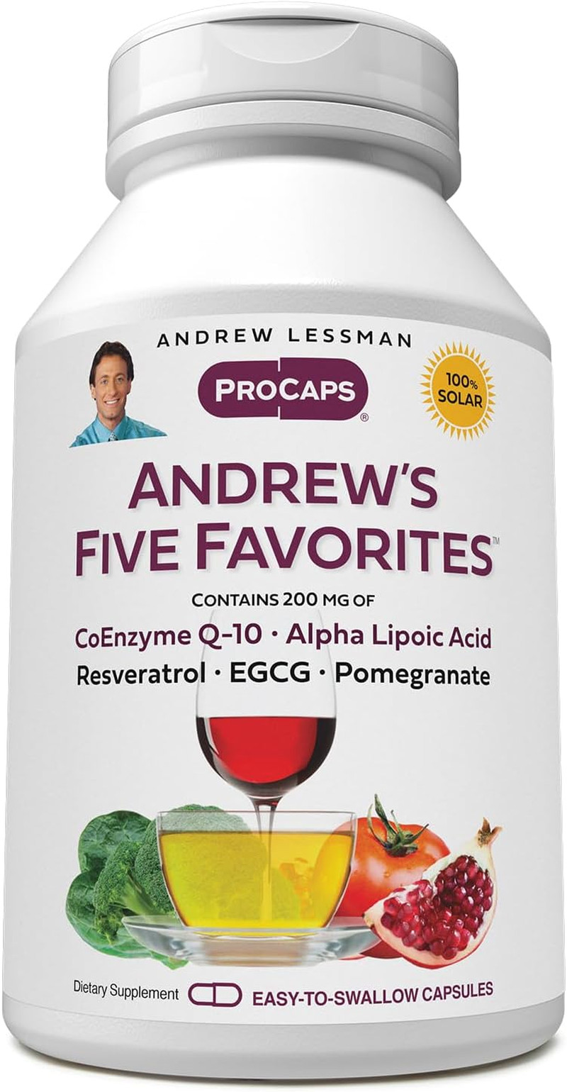 Andrew’S Five Favorites 60 Capsules – Provides 200Mg Each of Coenzyme Q-10, R…