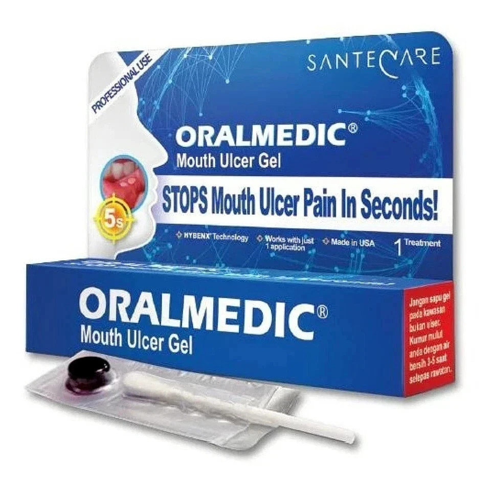 Oralmedic Mouth Ulcer Gel 1 Treatment Fast Pain Relief