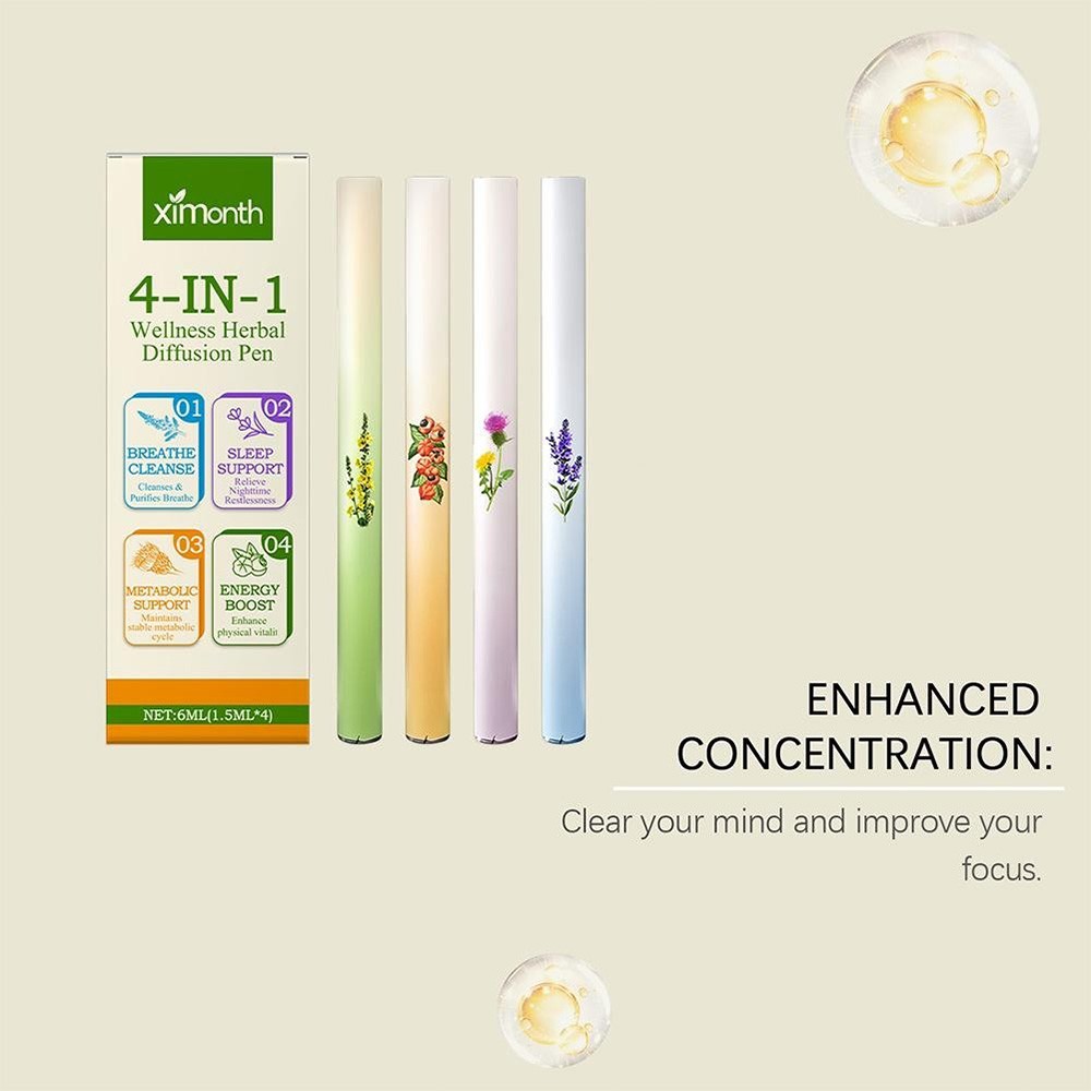 4X Natural Herbal Diffuser with Mullein Thyme Mint for Lung Health and Fresh Air
