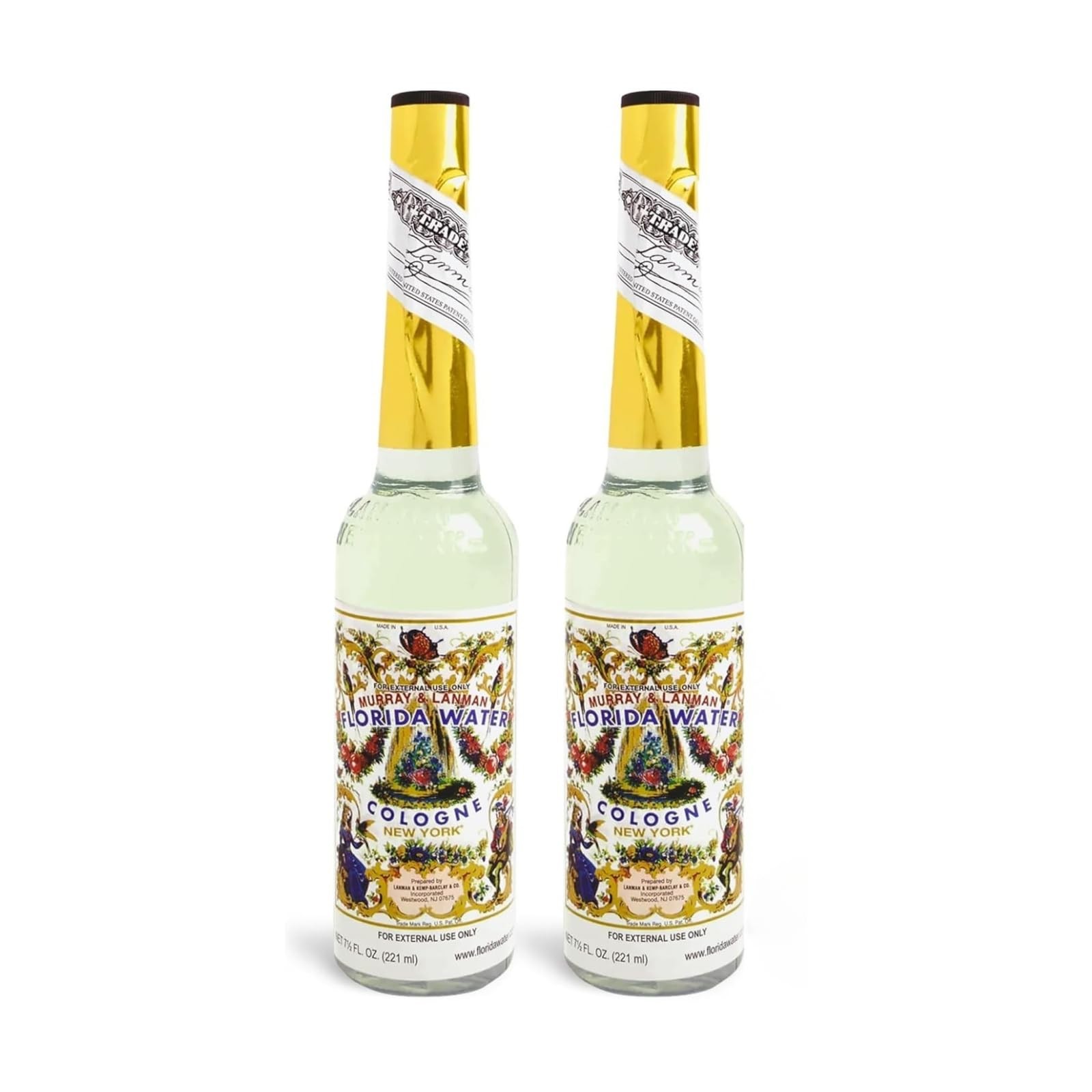 Refreshing Florida Water After Shave Cologne Clean Scent Twin Pack 2×7.5 fl oz