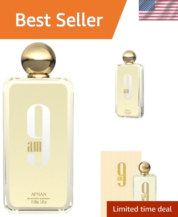 9 AM Unisex Eau De Parfum 100 ml – Bright Citrus & Floral Heart, 12 Hour Wear