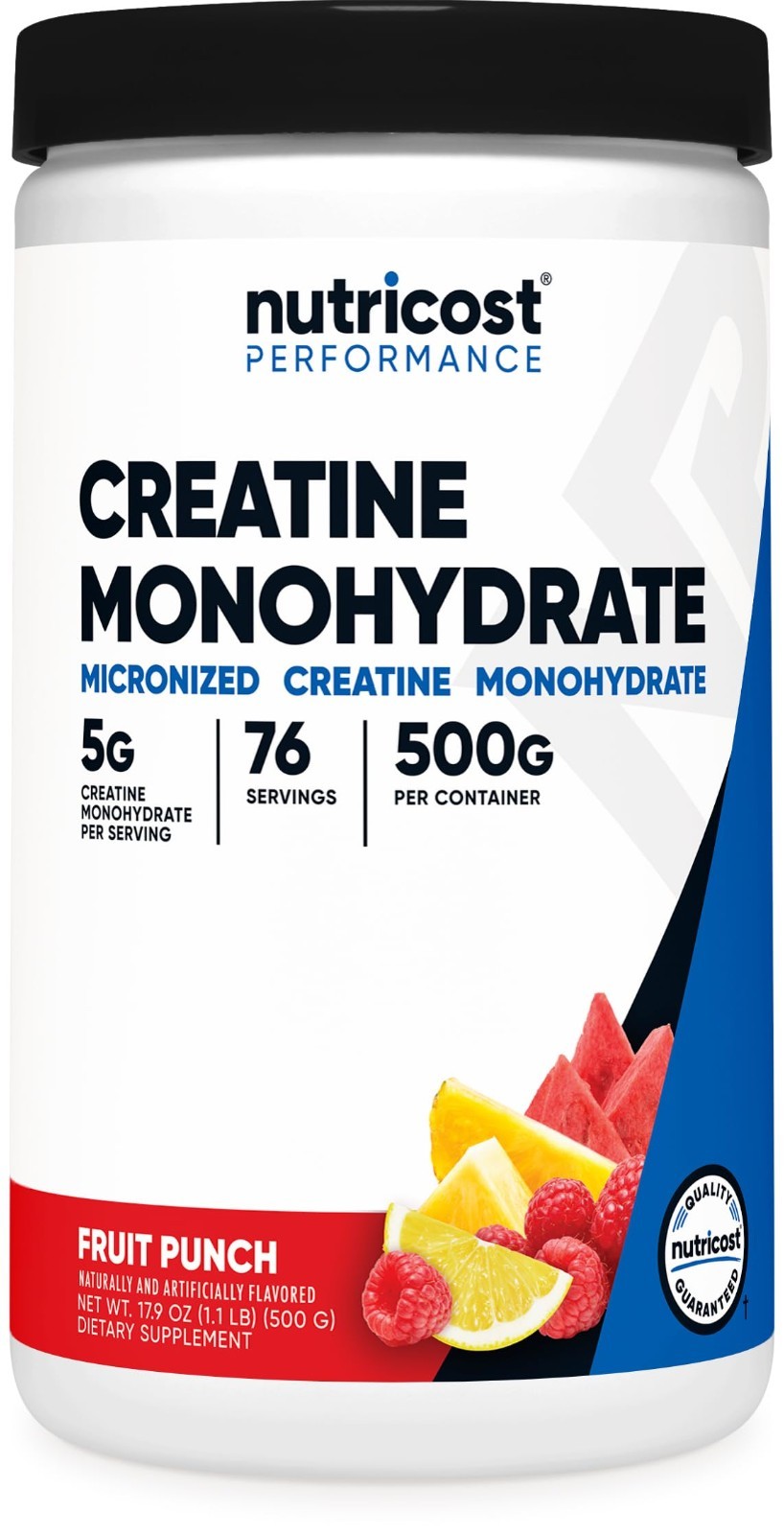 Creatine Monohydrate Powder – Fruit Punch Flavor, 500g – Muscle Growth & Energy