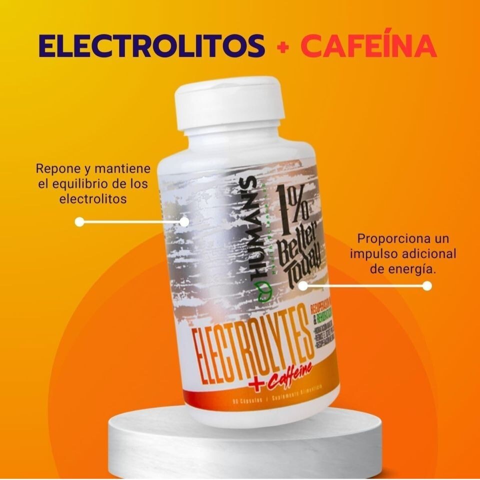 ELECTROLYTE-SALT CAFFEINE CON 90 CPS Humans Health Usa Hidratación-Recovery