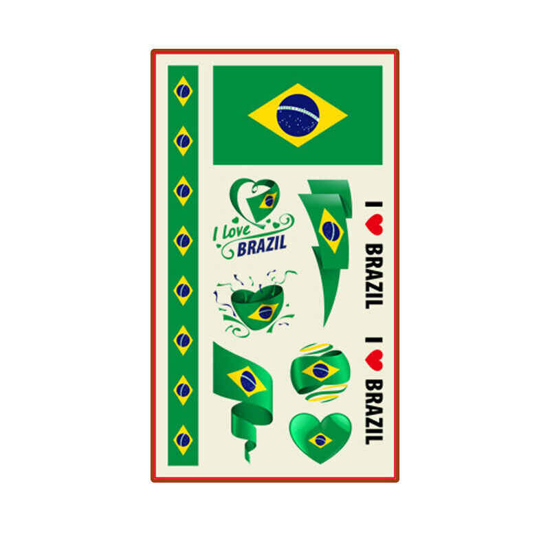 World Cup Tattoo National Flags Temporary Tattoos Football Soccer Body Art US