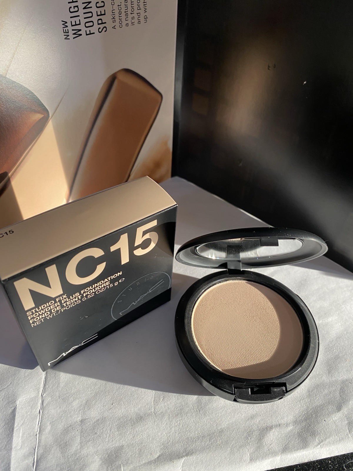MAC Studio Fix Powder Plus Foundation, Full Size – 15g, NC15, Original Formula