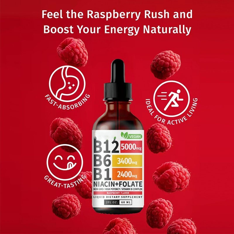 1-3x Vitamin B12 and B6 Liquid Drops, B12 Sublingual Vitamin B Complex Vitamin