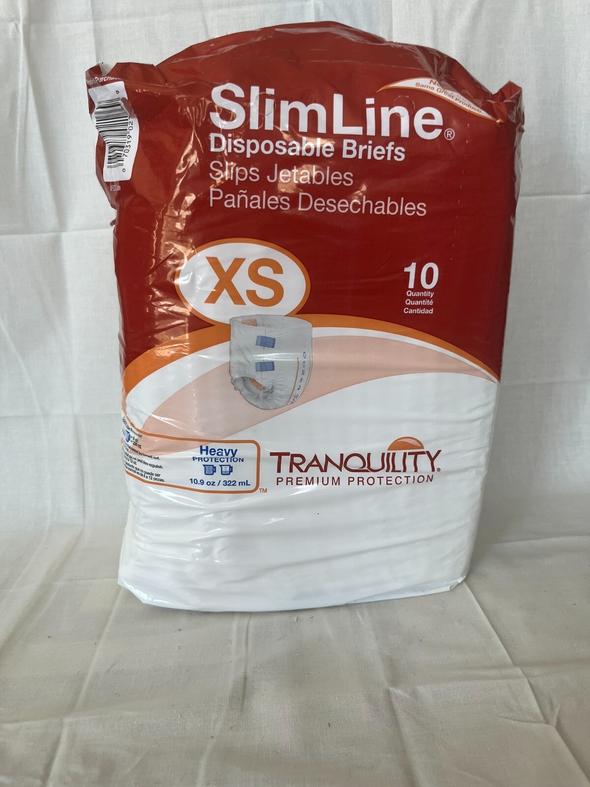 Youth/Adult SlimLine Disposable Briefs-Size XS (18”-26” hips) 28-42 lbs