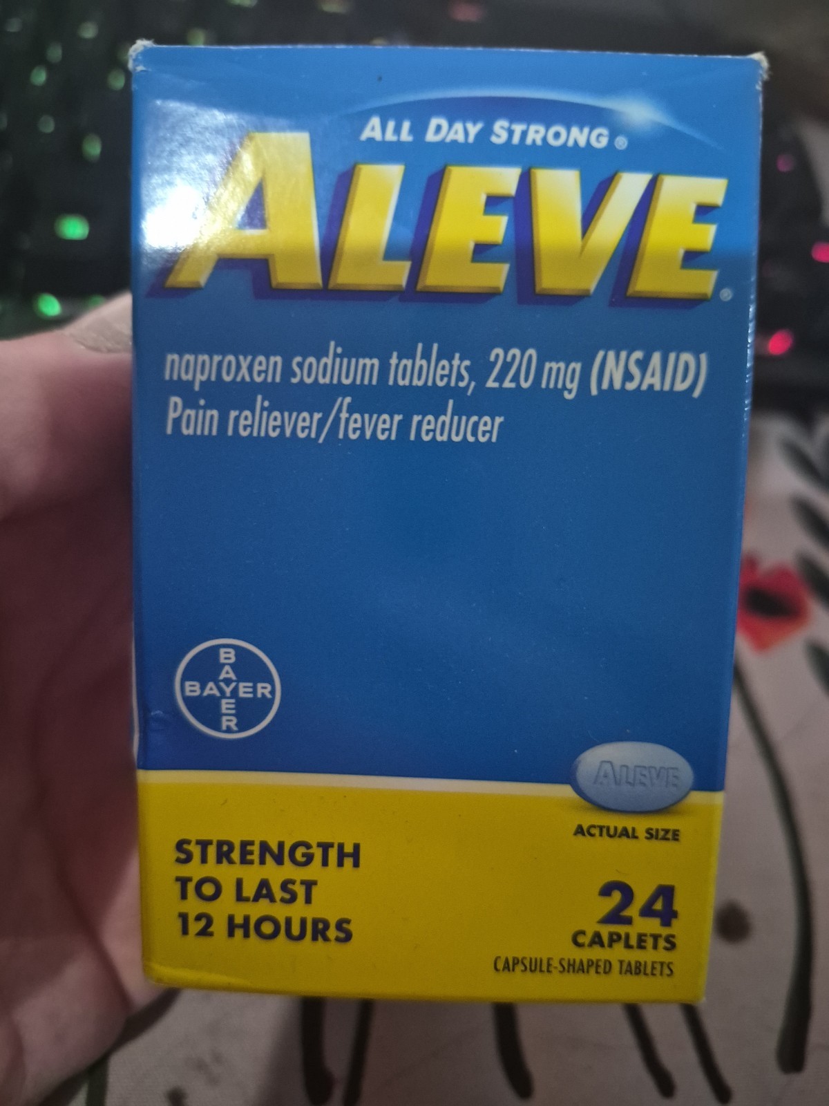 LOT OF ALEVE BACK & MUSCLE PAIN RELIEVER/FEVER REDUCER 90ct TABLETS EXP 4/2028