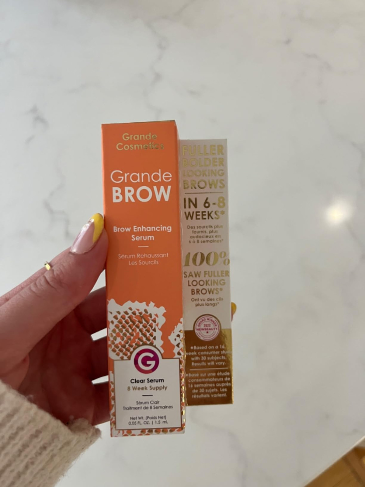 New Grande BROW EYEBROW Exp 2027 Enhancing Serum 0.1 oz – 3 ml 4 Month supply US