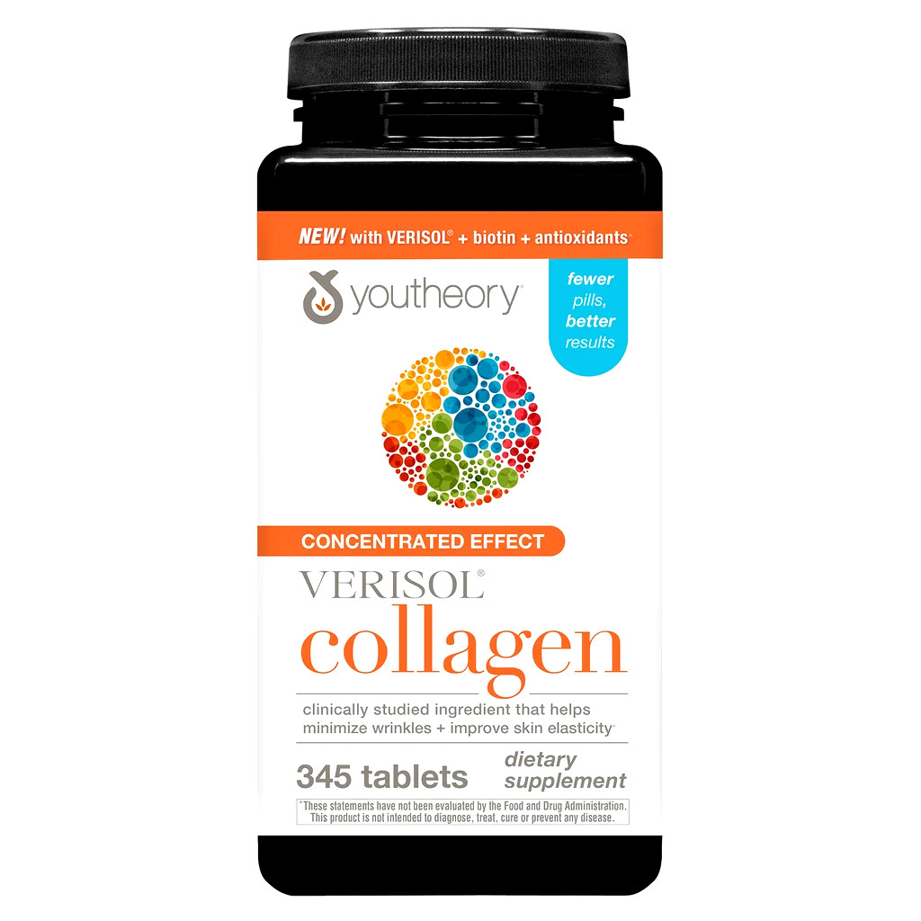 NEW YOUTHEORY VERISOL COLLAGEN CONCENTRATED EFFECT 345 TABLETS WRINKLES / SKIN