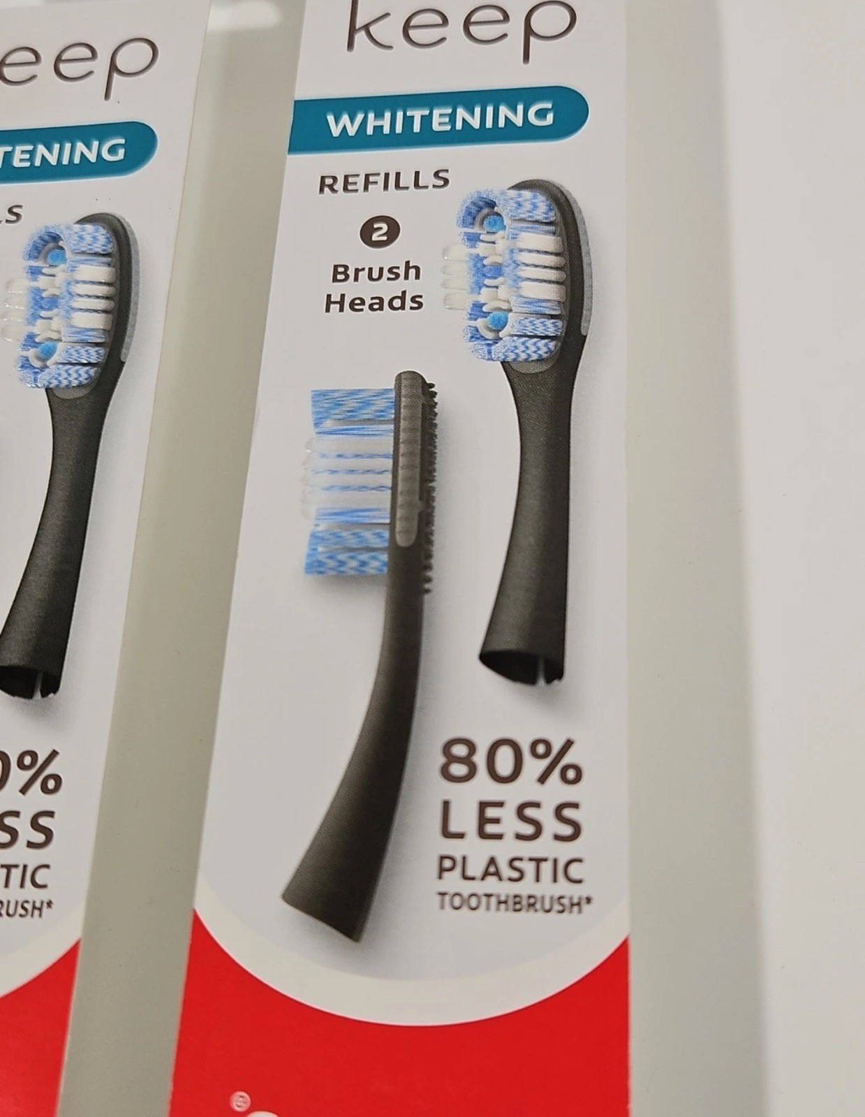 2x Colgate Keep Whitening Refills Brush Heads New (4 Heads Total)