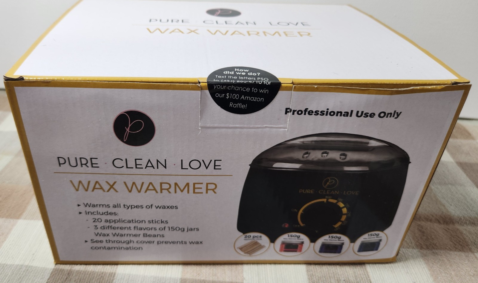 Portable Electric Hot Wax Warmer Machine – Hair Removal – Easy to Use Waxing Kit