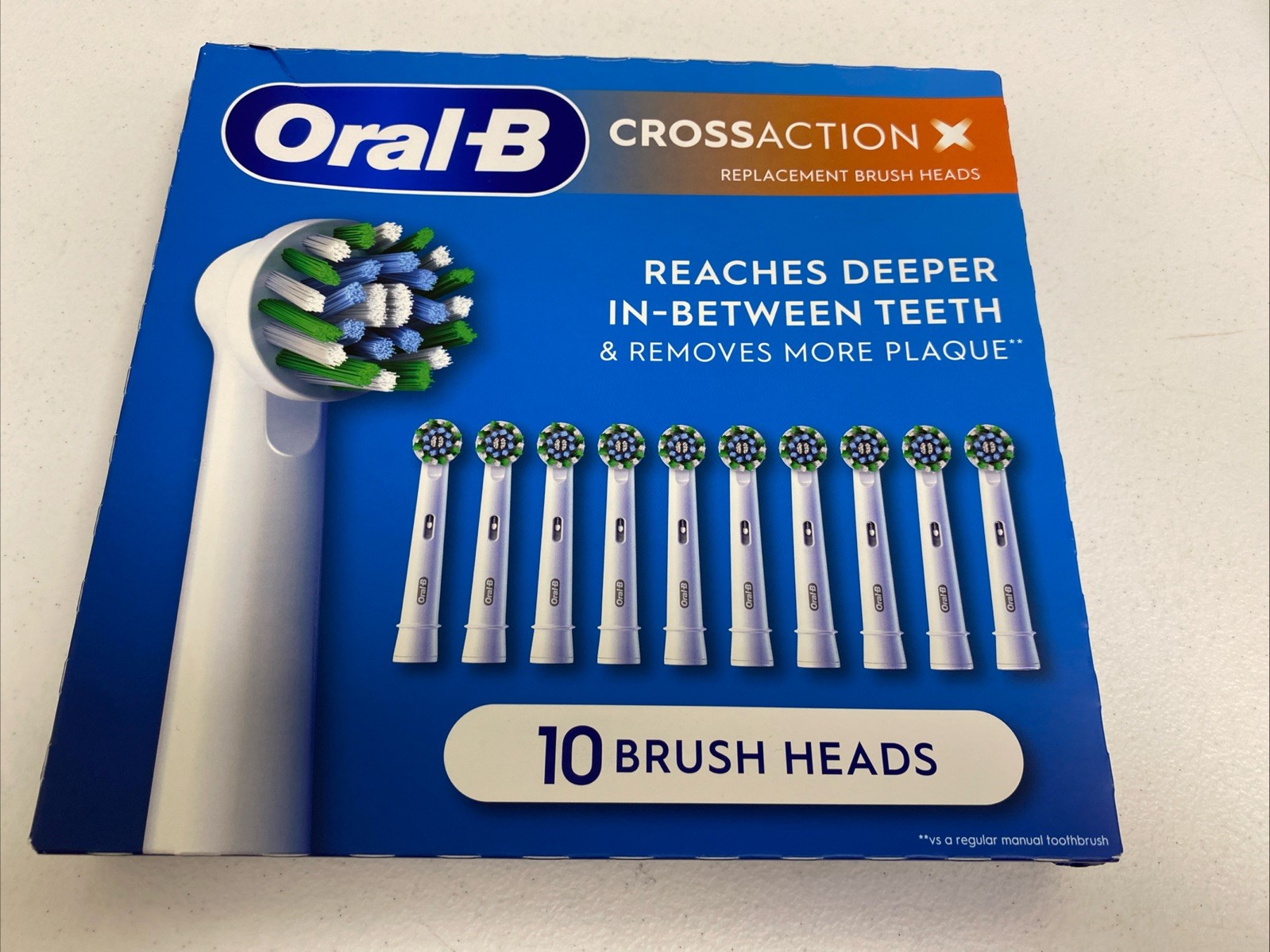 Oral-B CrossAction Replacement Brush Heads with Bacterial Protection (10-Count)
