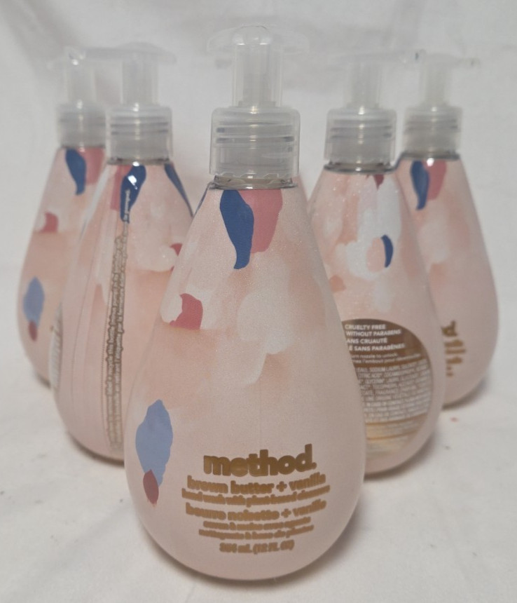 (6 Ct) Method Brown Butter & Vanilla Plant Based Hand Wash 12 Oz Pump Bottles