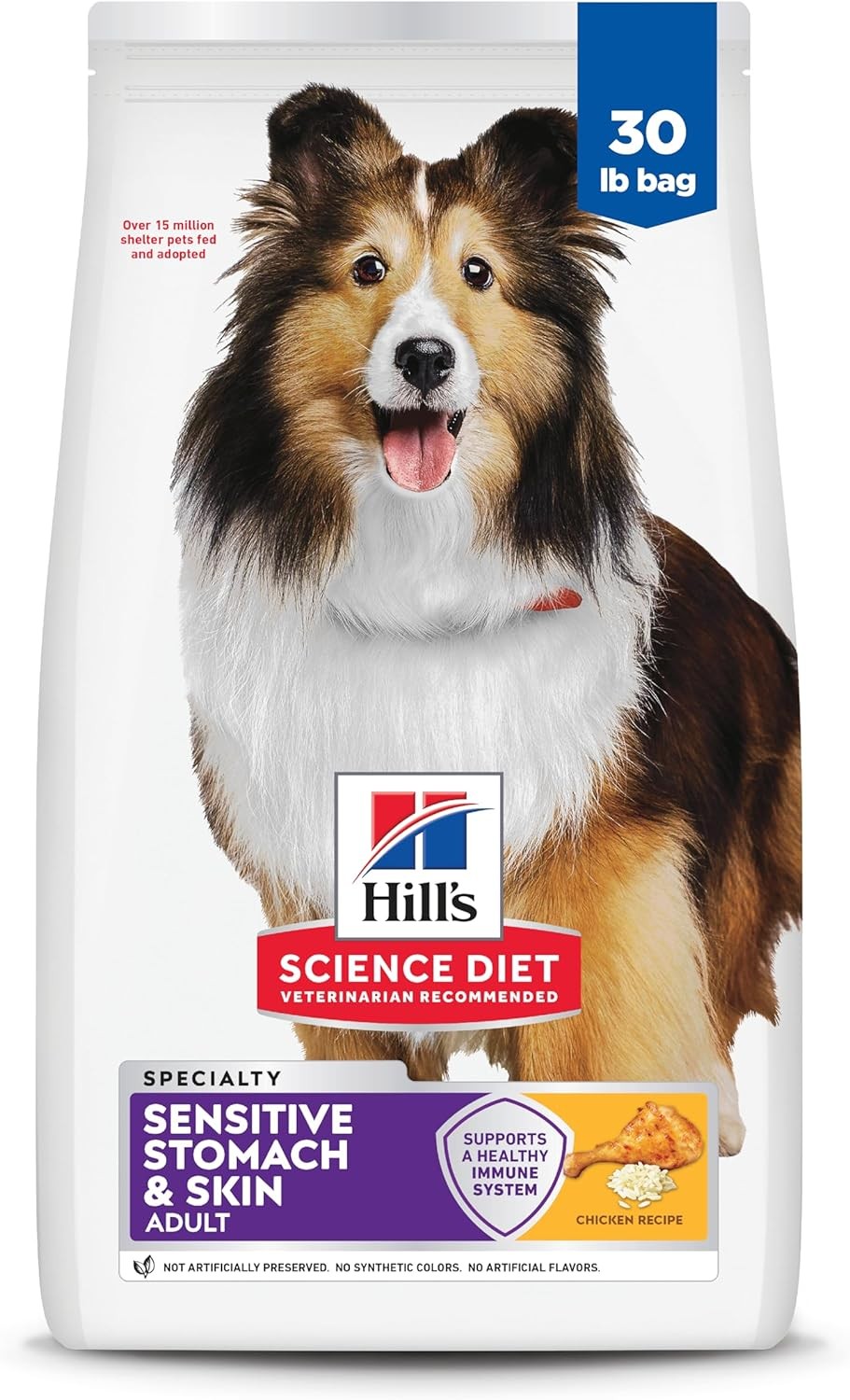 Hill’s Science Diet Adult Sensitive Stomach & Skin Dry Dog Food,Chicken,30 lb. B
