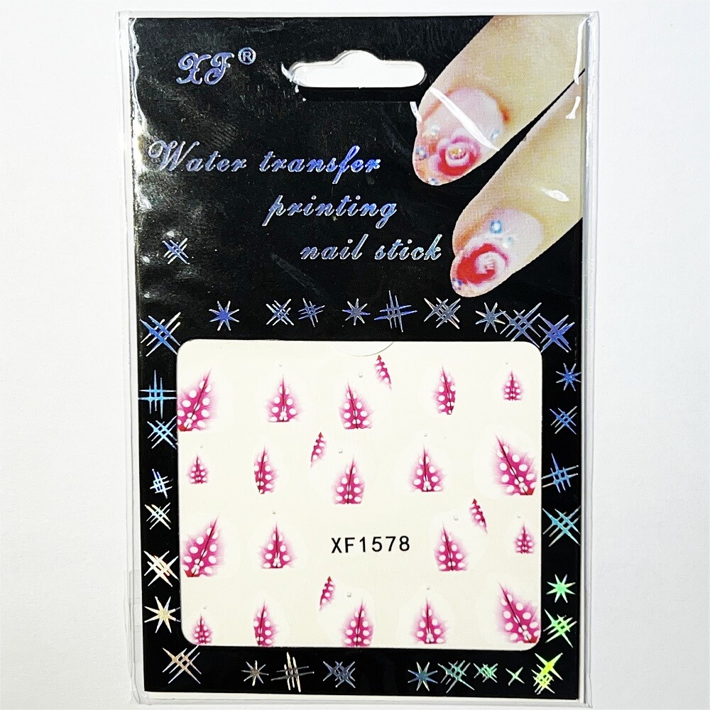 1X XF1578 Popular Exquisite Water Transfer DIY Nail Sticker