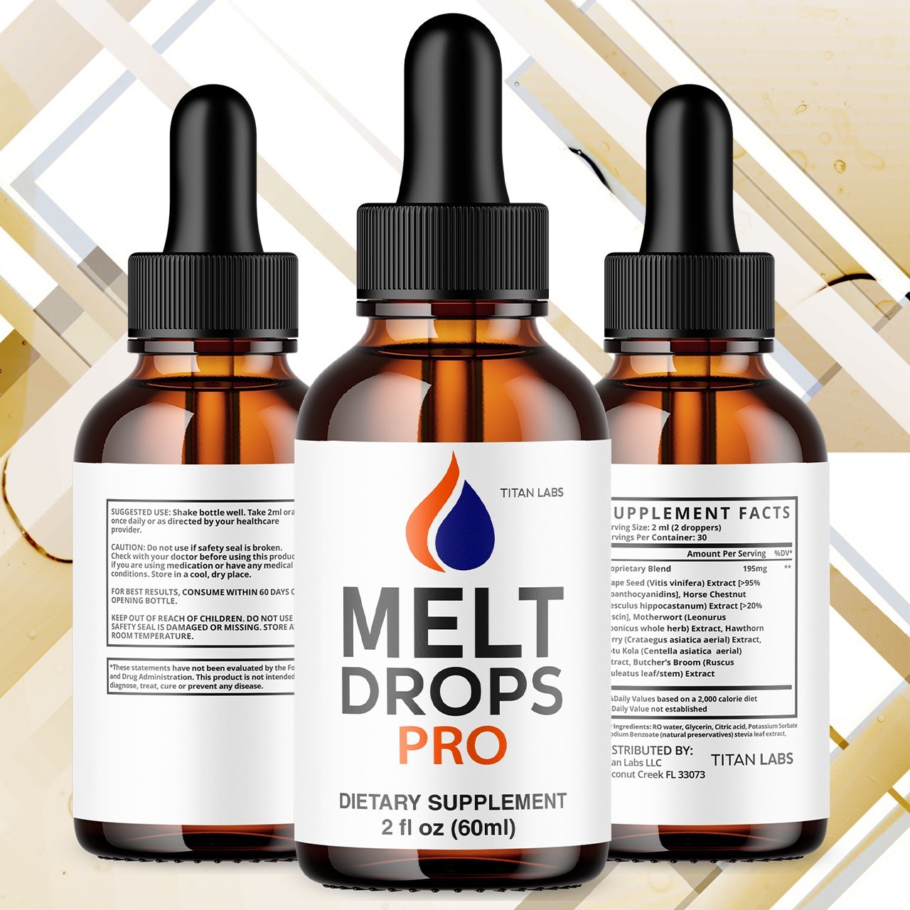 (5 Pack) Melt Drops Pro Natural Health & Fitness Formula MeltDrops 150 Servings