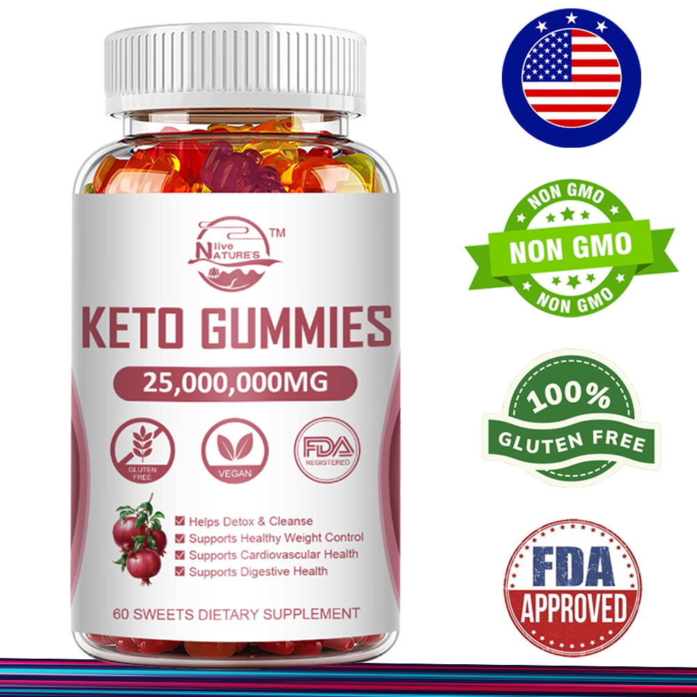 Keto Diet 60 Gummies 25,000,000mg Weight Loss Fat Burner Ketone Highest Potency