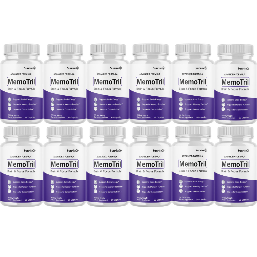 MemoTril Brain Energy Support, (12 Pack) Official Memory Function Supplement