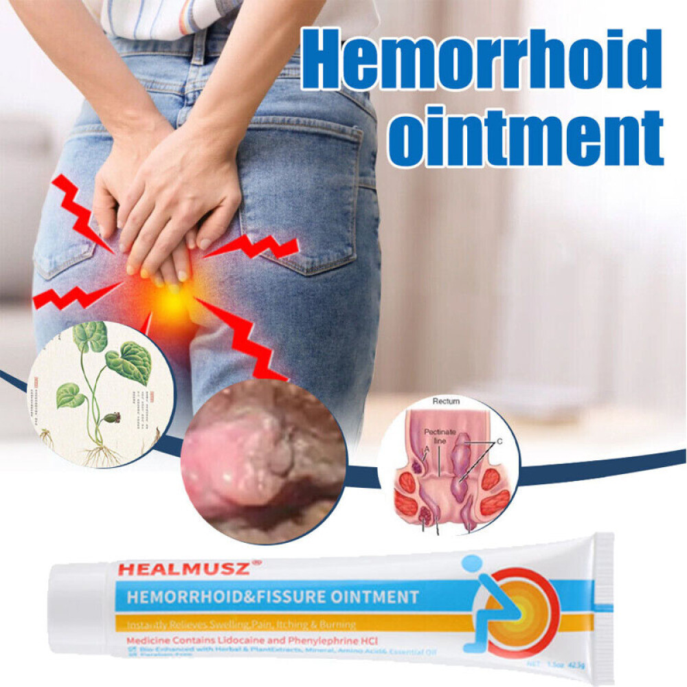 3/5PCS Hemorrhoids Remove Ointment Herbal Cream Relief Piles Pain Reduce Itching
