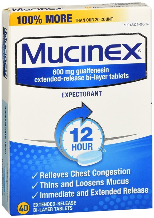 Mucinex Expectorant 12 Hour Extended-Release Bi-Layer Tablets 40 EA