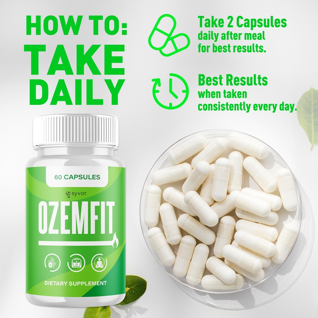 (3 Pack) Ozemfit Advanced Energy & Fitness Support Formula Ozem Fit 180 Capsules