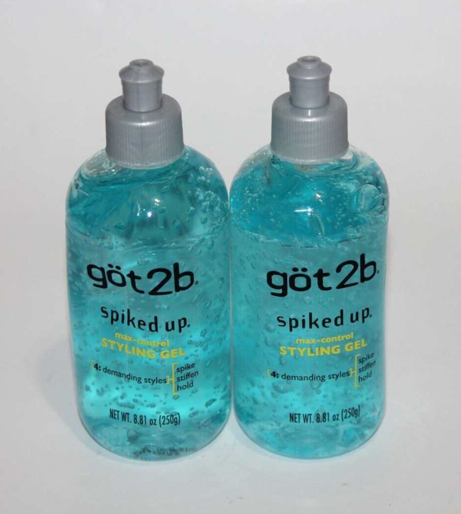 LOT (2) GOT2B SPIKED UP STYLING GEL MAX CONTROL 8.81 OZ SCHWARZKOPF HAIR GEL