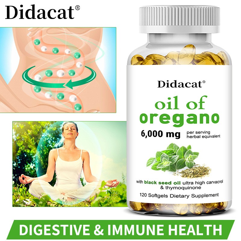 120 Caps Oregano Oil Premium Formula 6000mg Organic Extract Immune Support