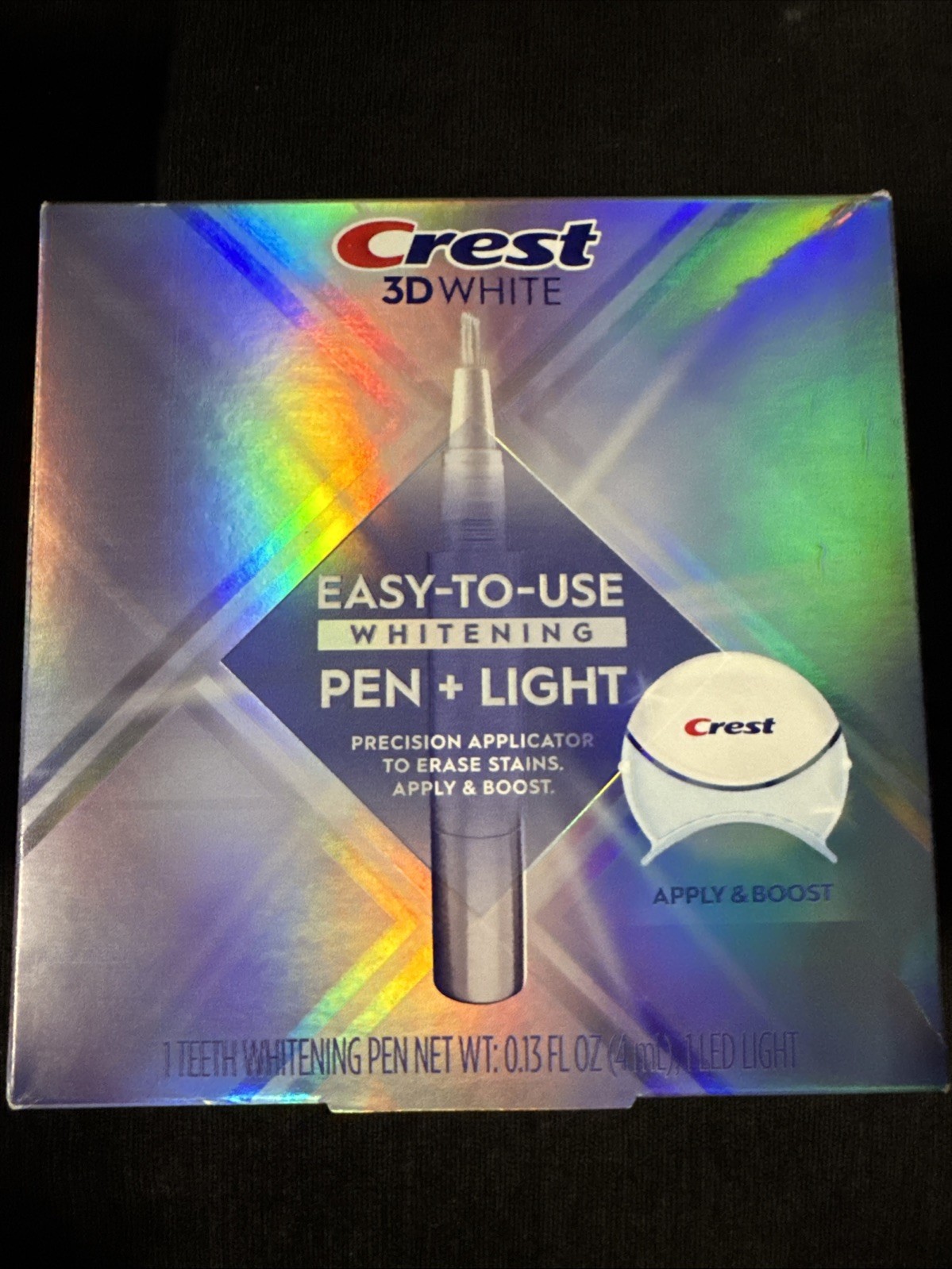 Crest 3-D White Easy To use Whitening Pen + LED Light Apply & Boost EXP: 12/2026