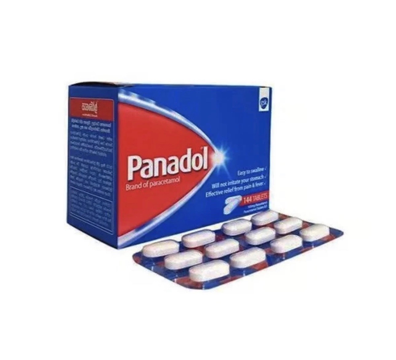 Paracetamol 500mg 144 Tablets 1 Box Pain Killer,Quick Relief for Headache, Fever