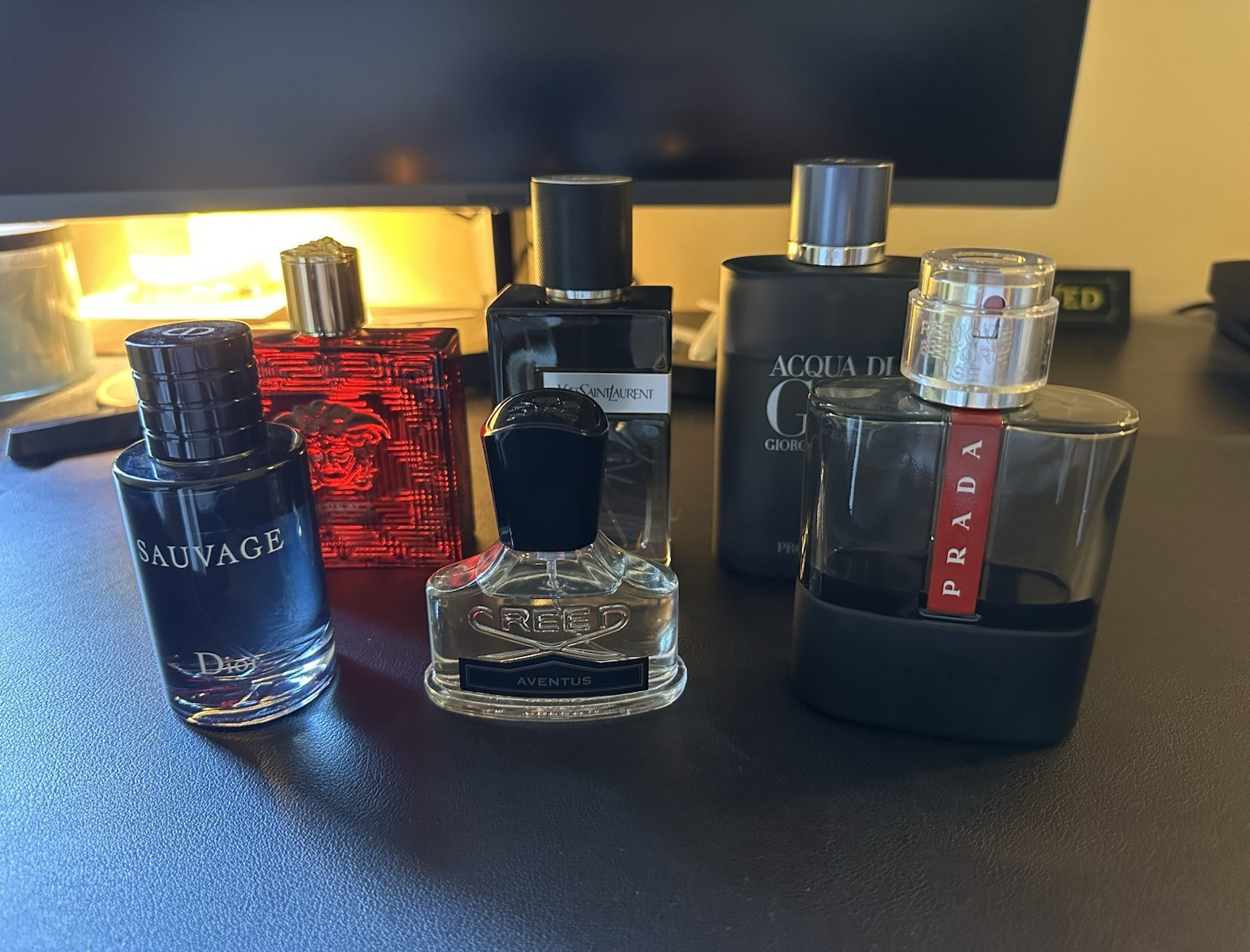 Fragrance lot: CREED AVENTUS, YSL Y EDP, DIOR SAUVAGE, ACQUA DI GIO PROFONDO…