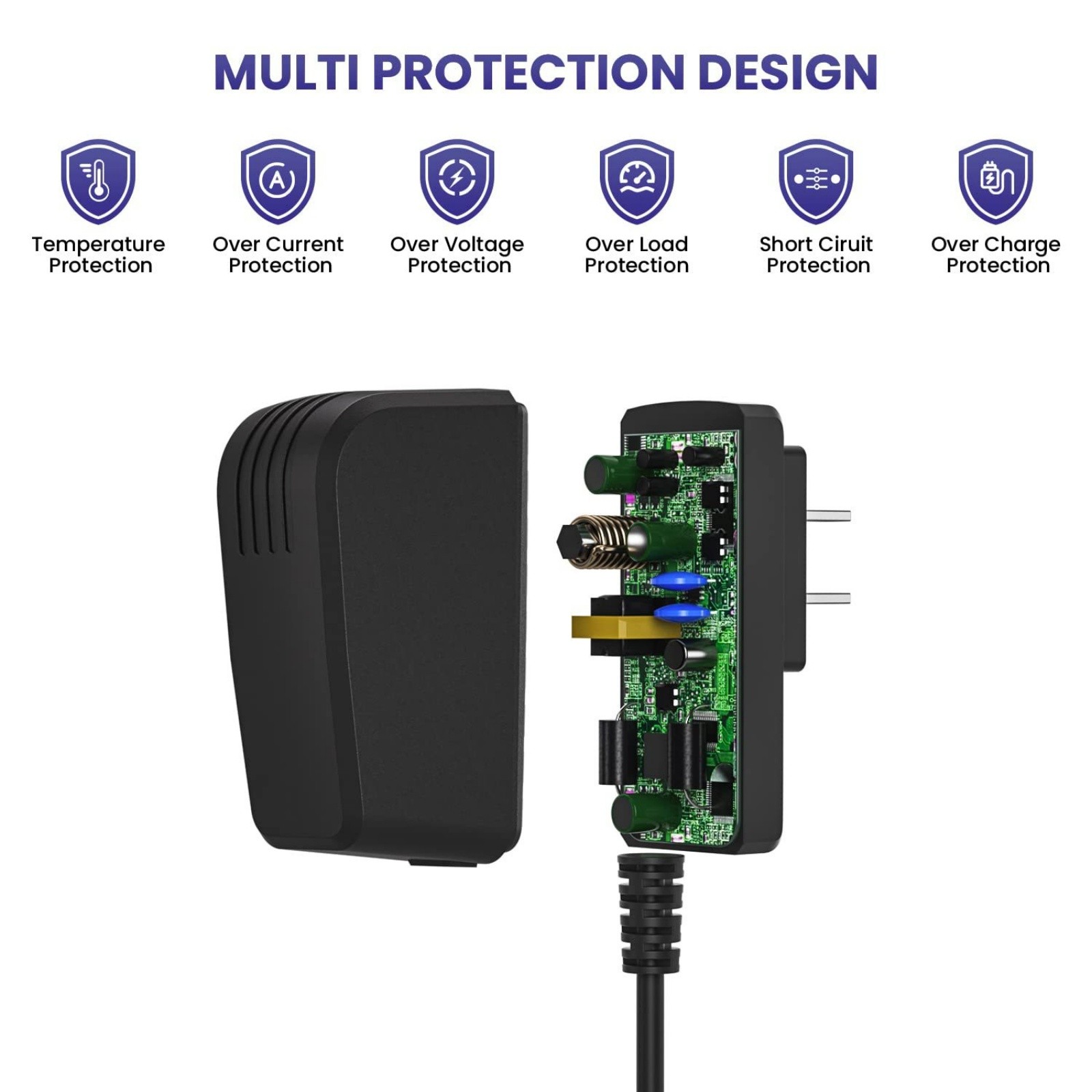 100-240V~0.3A 50/60HZ Input Wall Charger Cord Fit For Braun Shaver Series