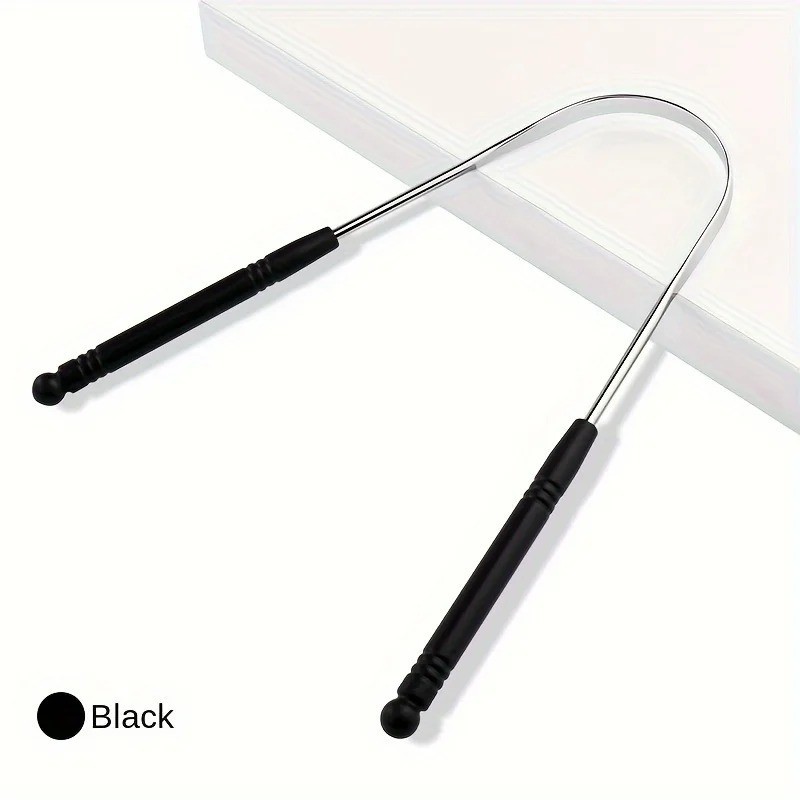 1PCS Stainless Steel Tongue Scraper Oral Tongue Cleaner Brush Tongue Toothbrush