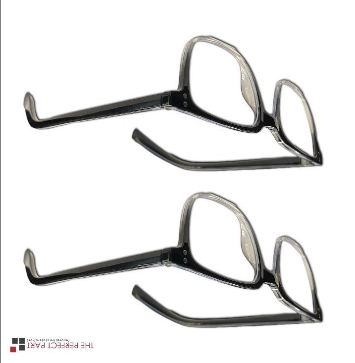 Rectangle Blue Light Blocking Glasses Clear Lenses Black Plastic 52-15-139