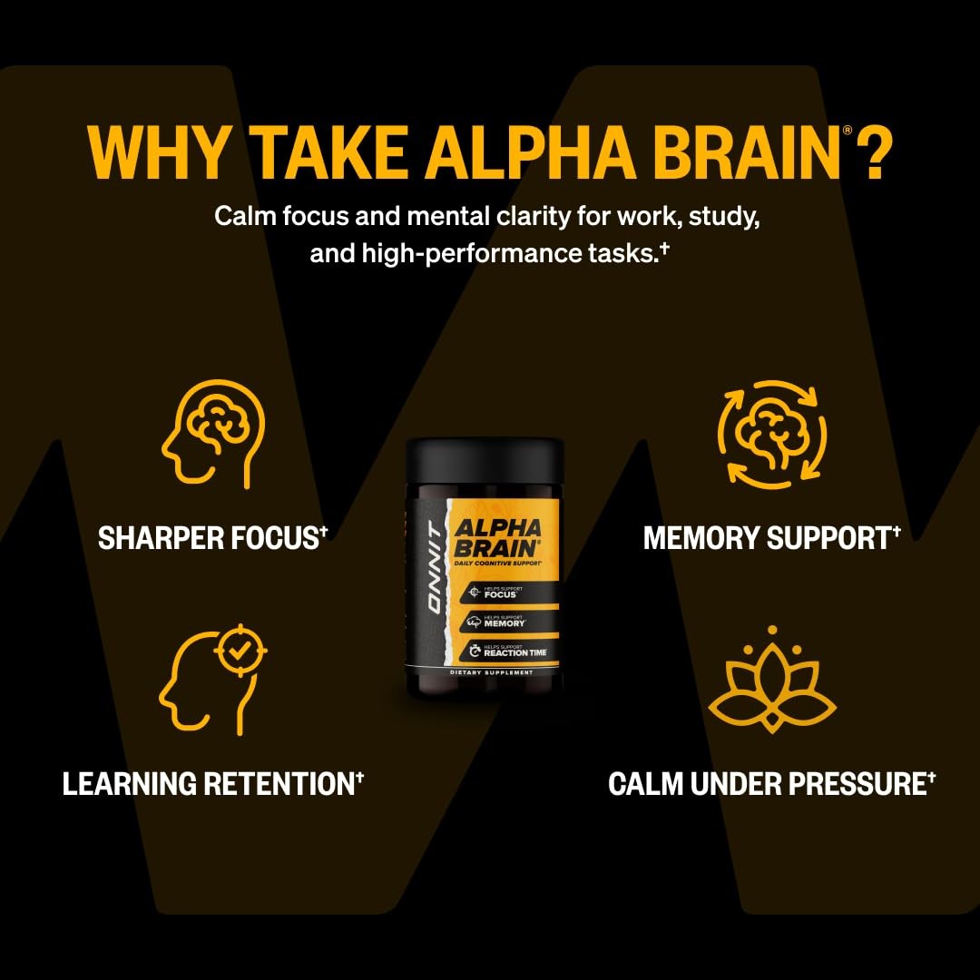 ONNIT Alpha Brain Nootropic Brain Supplement for Focus, Memory, Mental Clarit…