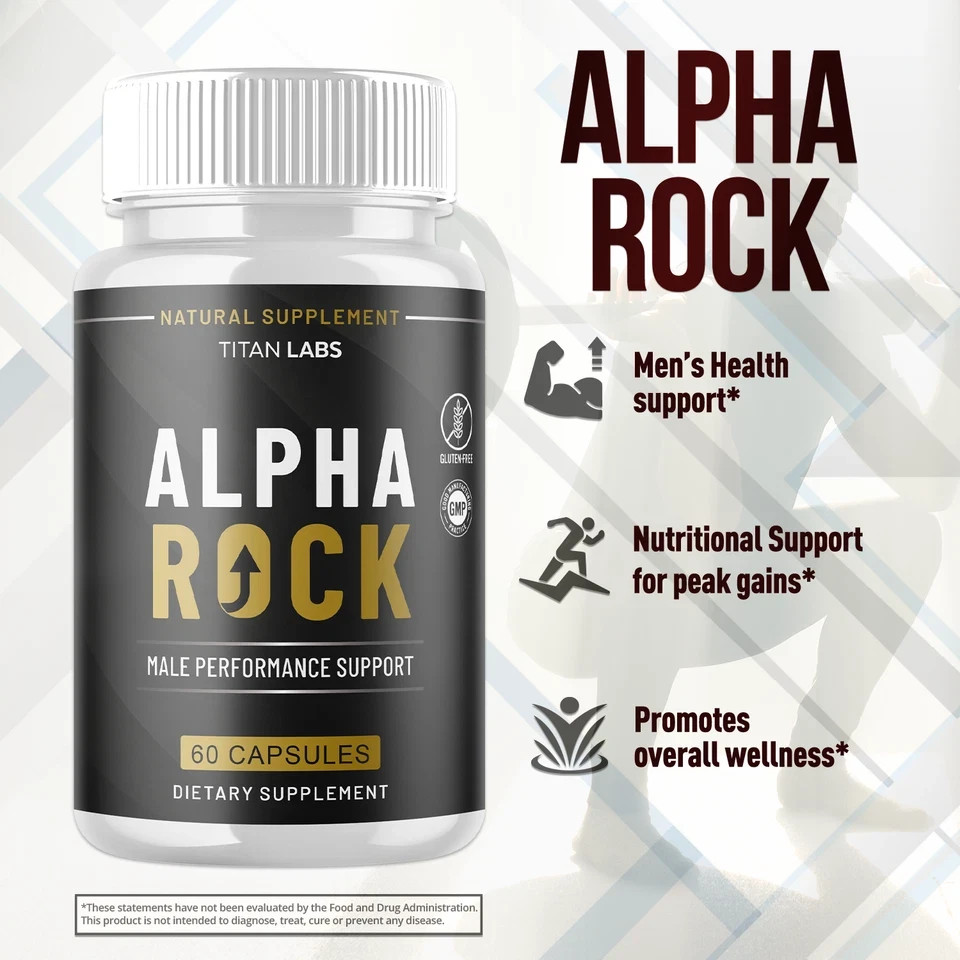 (2 Pack) Alpha Rock Advanced Male Healt Support VItamin AlphaRock Free Ship