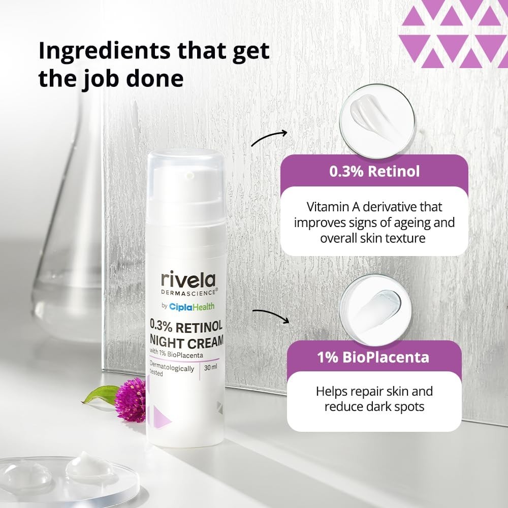 Rivela Dermascience By Cipla 0.3% Retinol Night Cream 30 Ml