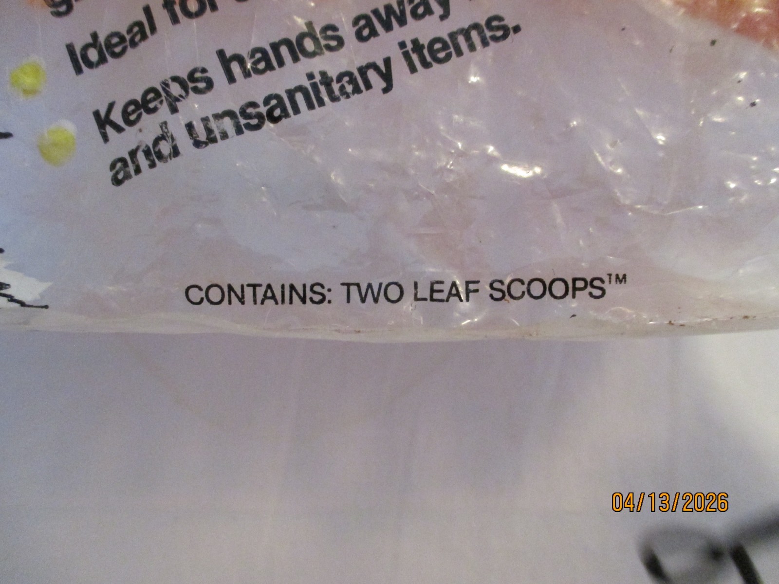 Vintage APT Leaf Scoops Multi-Purpose Tool For Outdoor Cleanup Has 2 Leaf Scoops